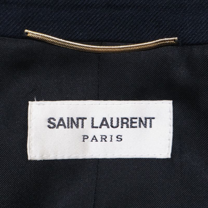 Yves Saint-laurent Yves Saint Laurent 19 Year Navy Peaked Lapel Double Tailored