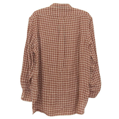 Gucci Chuck Pattern Cat Embroidery Long Sleeve Shirt Tops Men's Brown 50 609042