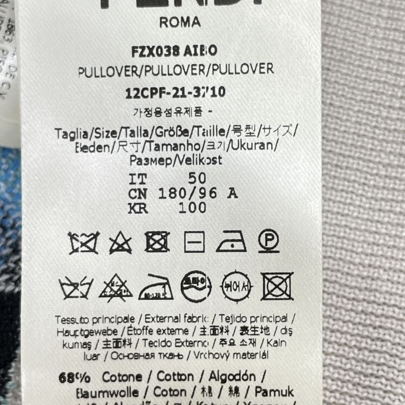 Fendi 21 Year Fzx038 White Multicolor Light Hand Seater 50