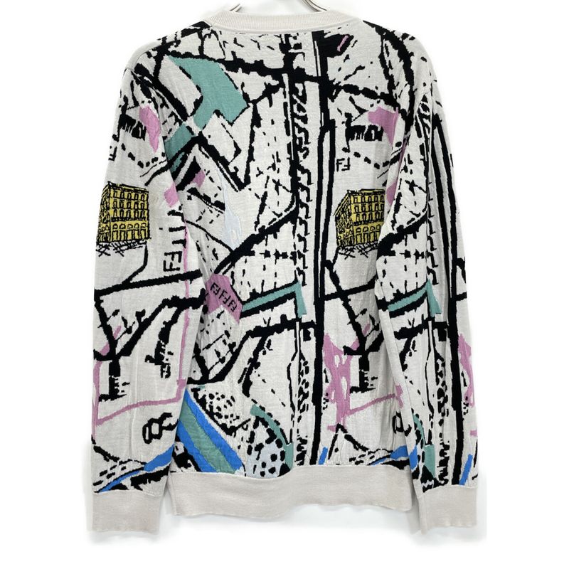 Fendi 21 Year Fzx038 White Multicolor Light Hand Seater 50