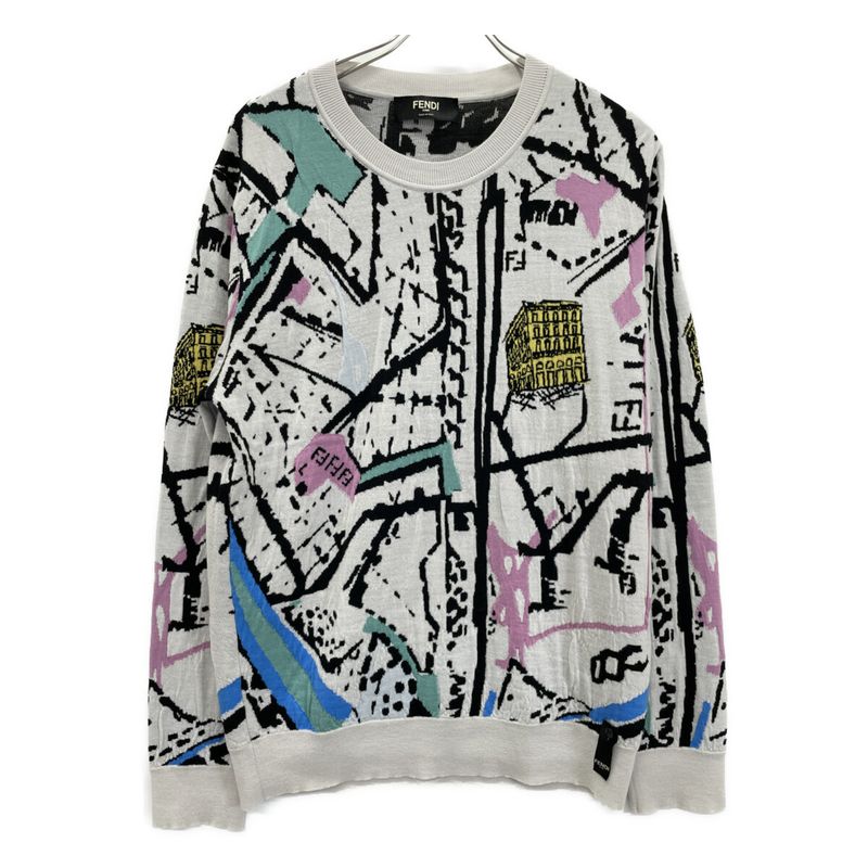 Fendi 21 Year Fzx038 White Multicolor Light Hand Seater 50