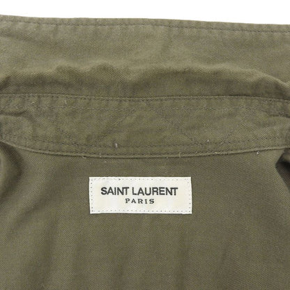 Saint Laurent Paris Cotton Long Sleeve Shirt Tops Men's Khaki S 483073 S