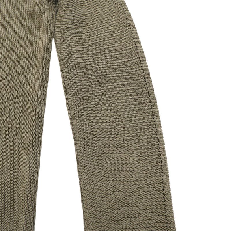 Louis Vuitton Silk X Cotton Shoulder Patch Logo Metal V Neck Rib Knit Pullover