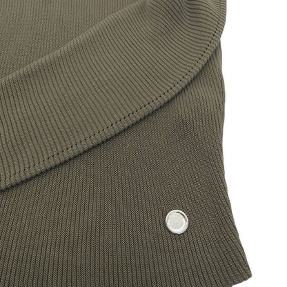 Louis Vuitton Silk X Cotton Shoulder Patch Logo Metal V Neck Rib Knit Pullover