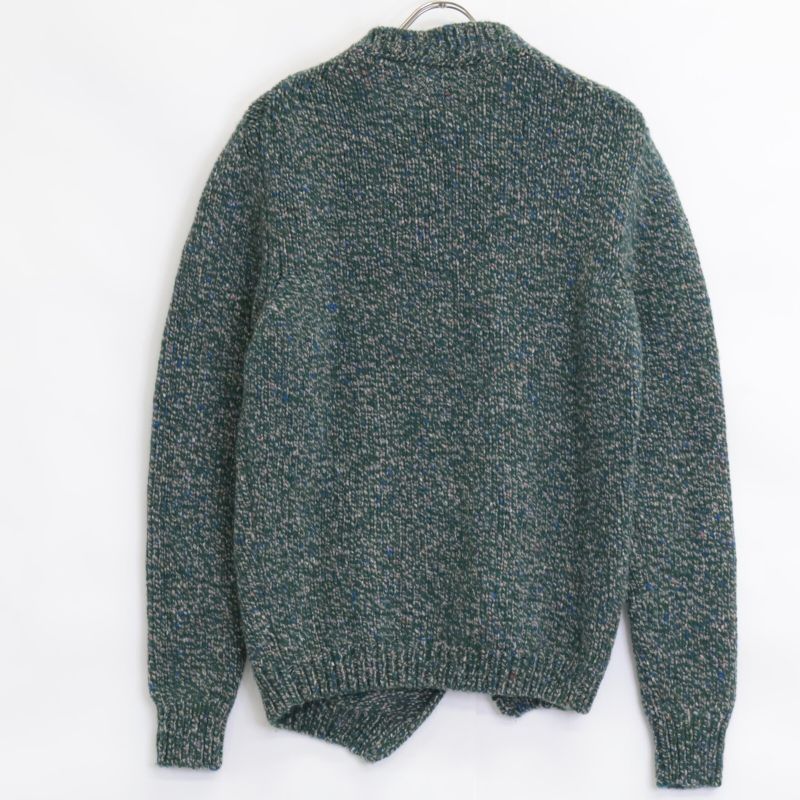 Bottega Veneta Green X Gray Cashmere X Wool Mixed Knit With Stole 48