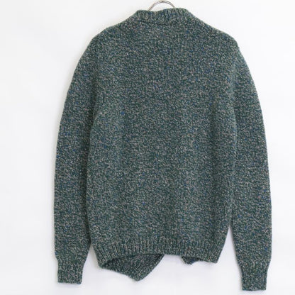 Bottega Veneta Green X Gray Cashmere X Wool Mixed Knit With Stole 48