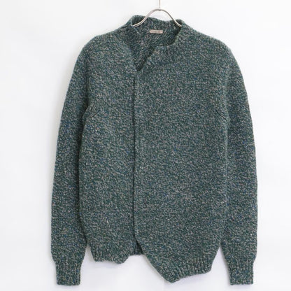 Bottega Veneta Green X Gray Cashmere X Wool Mixed Knit With Stole 48