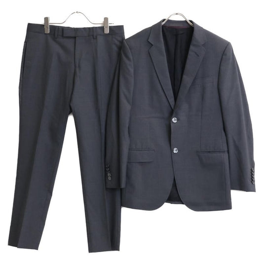 Gucci Gray 444305 Lining GG Pattern Wool Suit Set Up 46