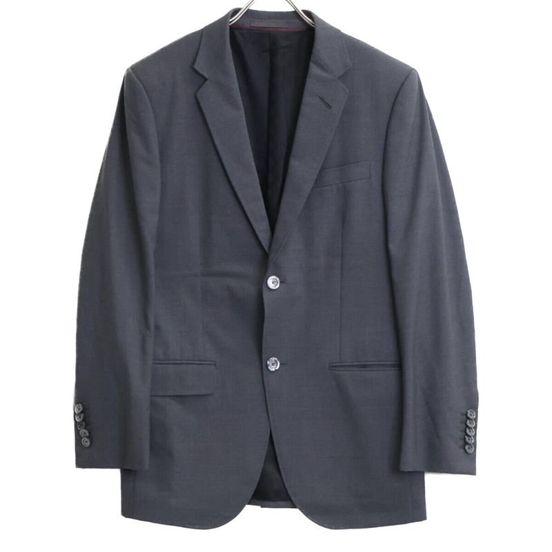 Gucci Gray 444305 Lining GG Pattern Wool Suit Set Up 46