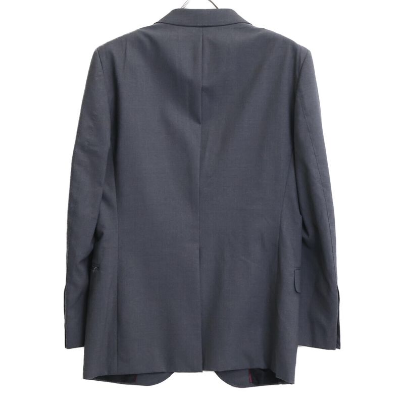 Gucci Gray 444305 Lining GG Pattern Wool Suit Set Up 46