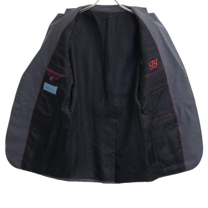 Gucci Gray 444305 Lining GG Pattern Wool Suit Set Up 46