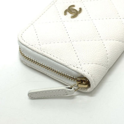 Chanel Chanel Coin Case Cocomark Ap0216 Caviar Leather White