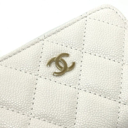 Chanel Chanel Coin Case Cocomark Ap0216 Caviar Leather White