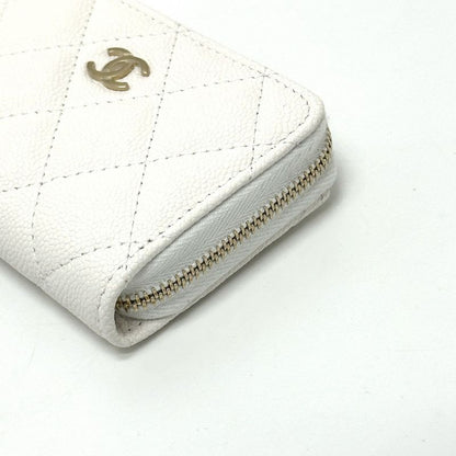 Chanel Chanel Coin Case Cocomark Ap0216 Caviar Leather White