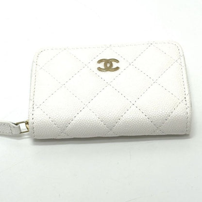 Chanel Chanel Coin Case Cocomark Ap0216 Caviar Leather White