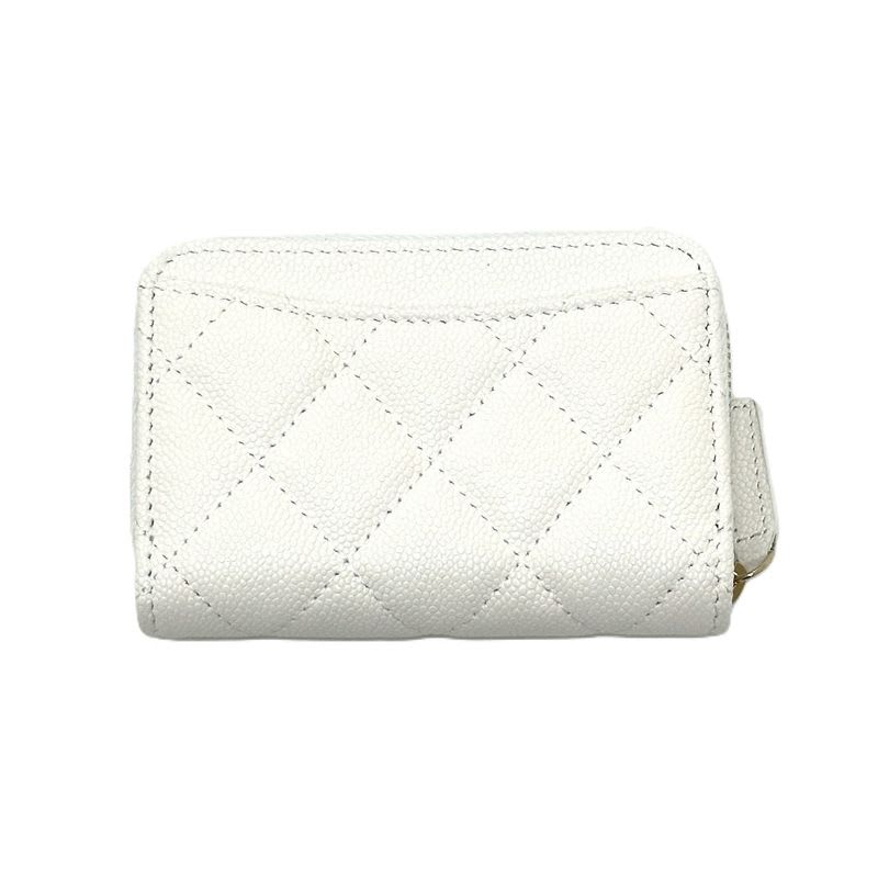 Chanel Chanel Coin Case Cocomark Ap0216 Caviar Leather White