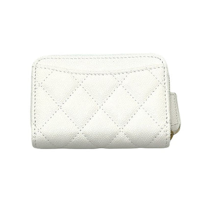 Chanel Chanel Coin Case Cocomark Ap0216 Caviar Leather White