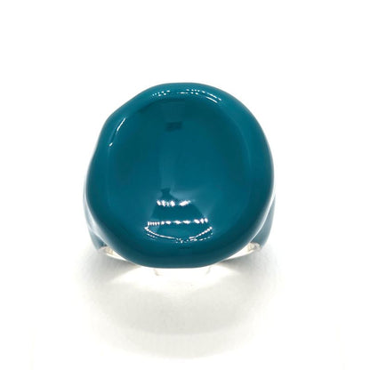 Bottega Veneta Enamel Paint Silver Signet Ring 15 Approx Blaster Star