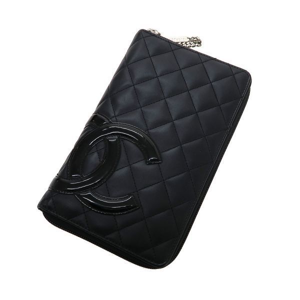 Chanel Cambon Line ･round Zipper Long Wallet