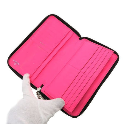 Chanel Cambon Line ･round Zipper Long Wallet