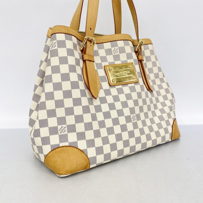 Louis Vuitton Tote Bag Damier Azure Hampstead MM N51206 White Women's