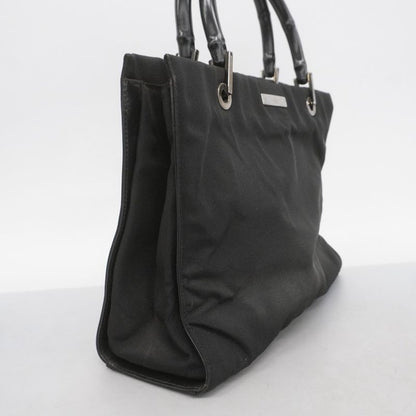 Gucci Handbag Bamboo 002 1016 Nylon Black Silver Hardware Women's