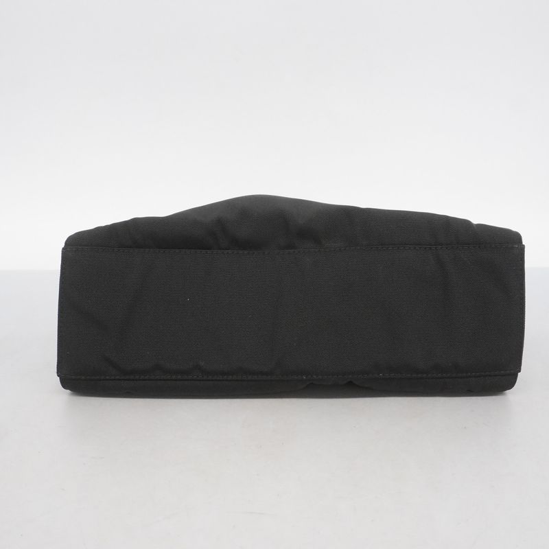 Gucci Handbag Bamboo 002 1016 Nylon Black Silver Hardware Women's