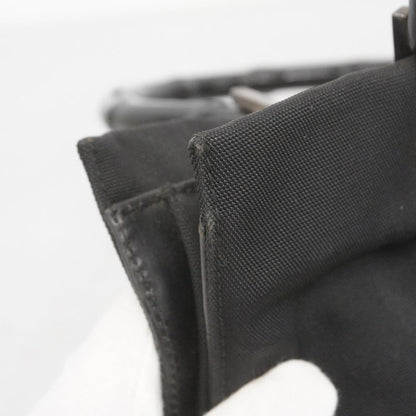 Gucci Handbag Bamboo 002 1016 Nylon Black Silver Hardware Women's