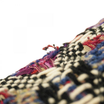 Chanel Shoulder Bag Boy Chanel Leather Wool Multicolor Black Silver Hardware