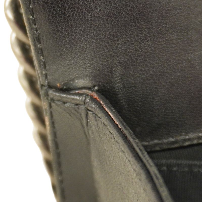 Chanel Shoulder Bag Boy Chanel Leather Wool Multicolor Black Silver Hardware