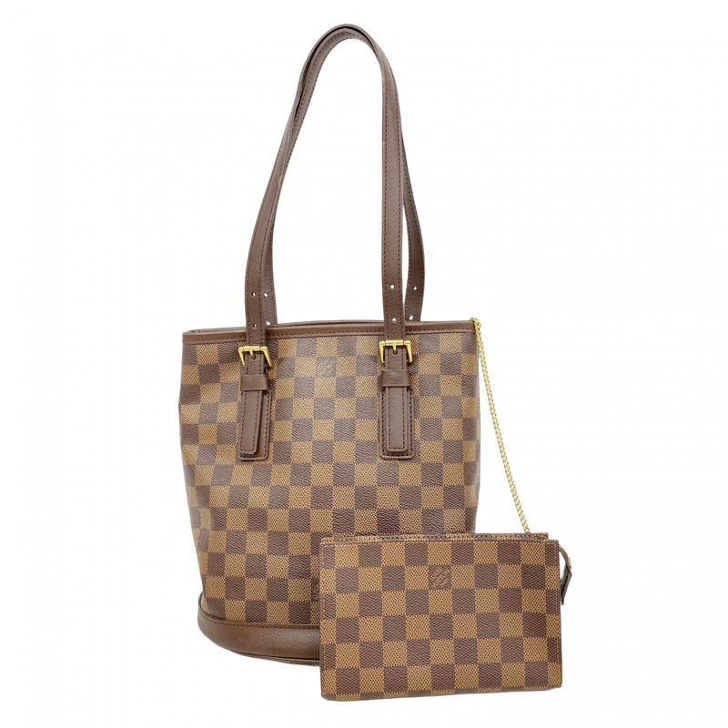 Louis Vuitton Tote Bag Damier Marais N42240 Ebene Ladies