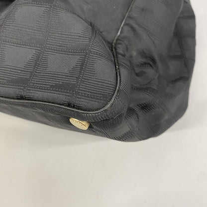 Chanel Tote Bag New Travel Nylon Black Gold Hardware Women's