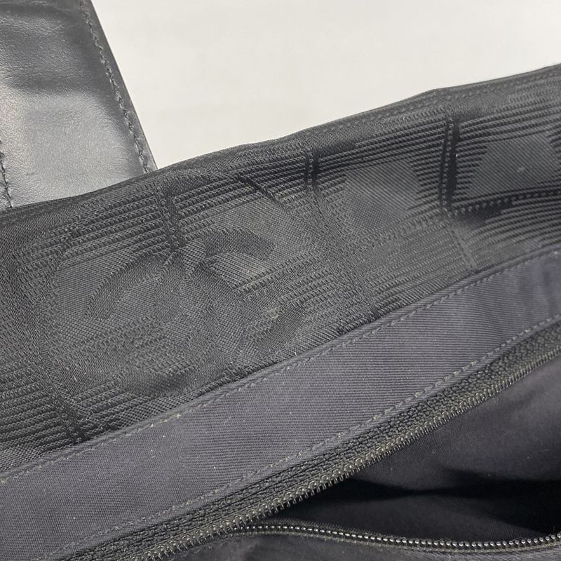 Chanel Tote Bag New Travel Nylon Black Gold Hardware Women's