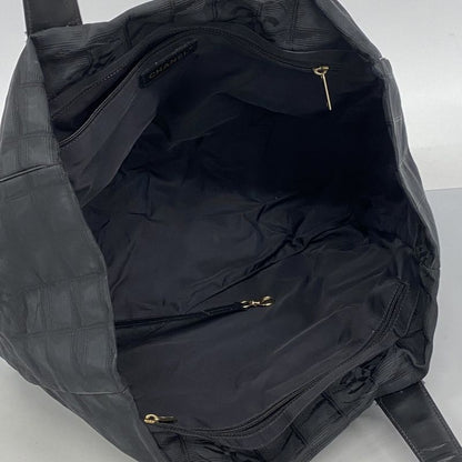 Chanel Tote Bag New Travel Nylon Black Gold Hardware Women's