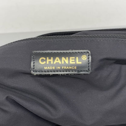Chanel Tote Bag New Travel Nylon Black Gold Hardware Women's