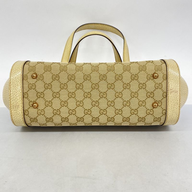 Gucci Handbag GG Canvas Bamboo 111713 Canvas Beige Ladies