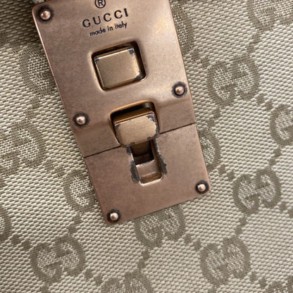 Gucci Handbag GG Canvas Bamboo 111713 Canvas Beige Ladies