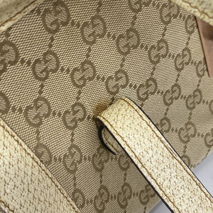 Gucci Handbag GG Canvas Bamboo 111713 Canvas Beige Ladies