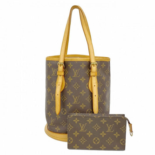 Louis Vuitton Tote Bag Monogram Bucket PM M42238 Brown Ladies