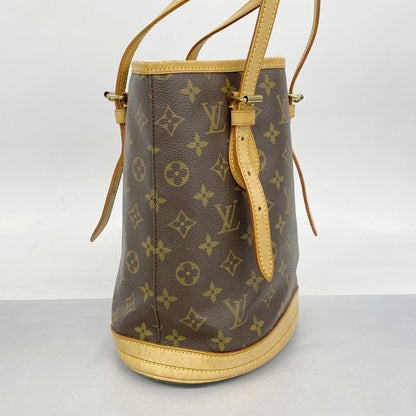 Louis Vuitton Tote Bag Monogram Bucket PM M42238 Brown Ladies