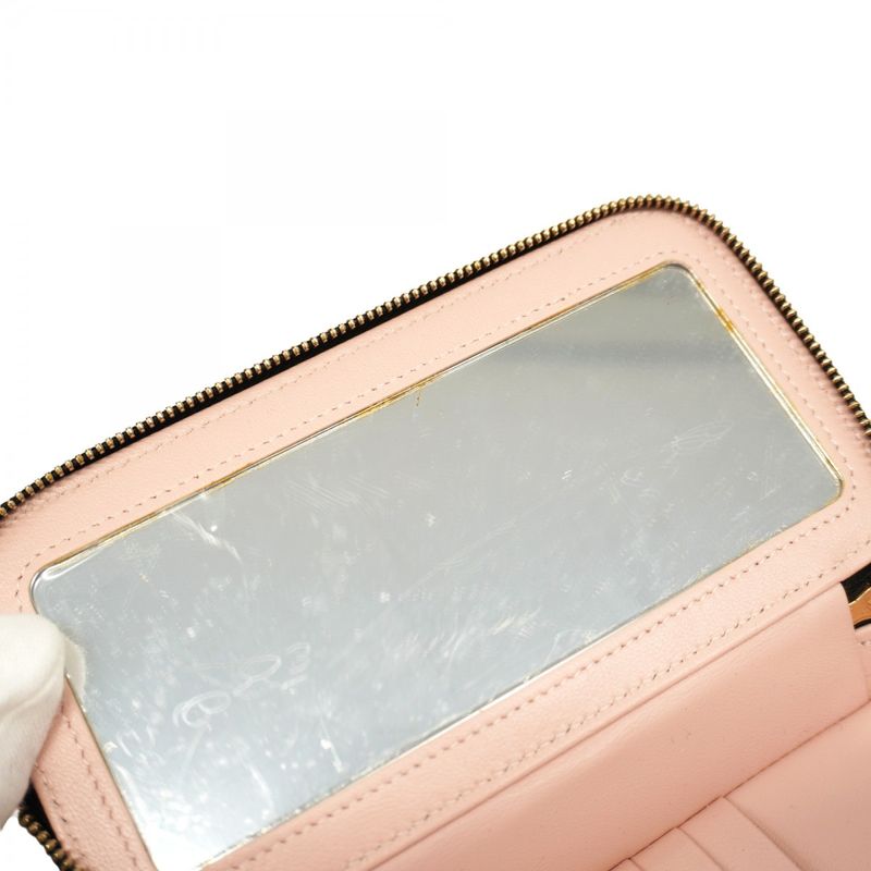 Chanel Vanity Bag Matelasse Shiny Lambskin Black Chien Pan Gold Hardware Women's