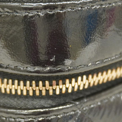 Chanel Vanity Bag Matelasse Shiny Lambskin Black Chien Pan Gold Hardware Women's