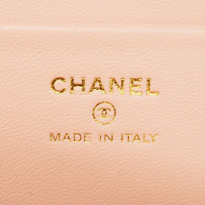 Chanel Vanity Bag Matelasse Shiny Lambskin Black Chien Pan Gold Hardware Women's