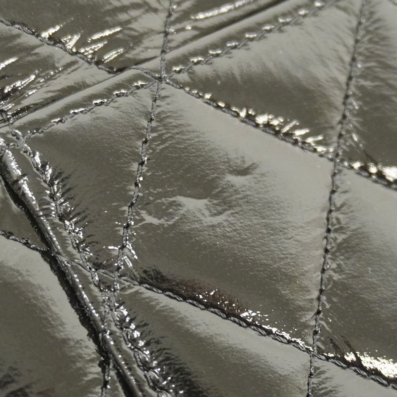 Chanel Vanity Bag Matelasse Shiny Lambskin Black Chien Pan Gold Hardware Women's