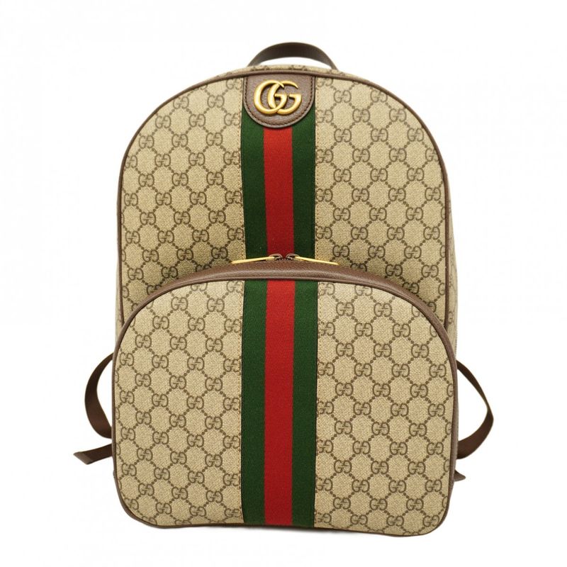 Gucci Rucksack/daypack GG Supreme Sherry Line 779901 PVC Brown Gold Hardware