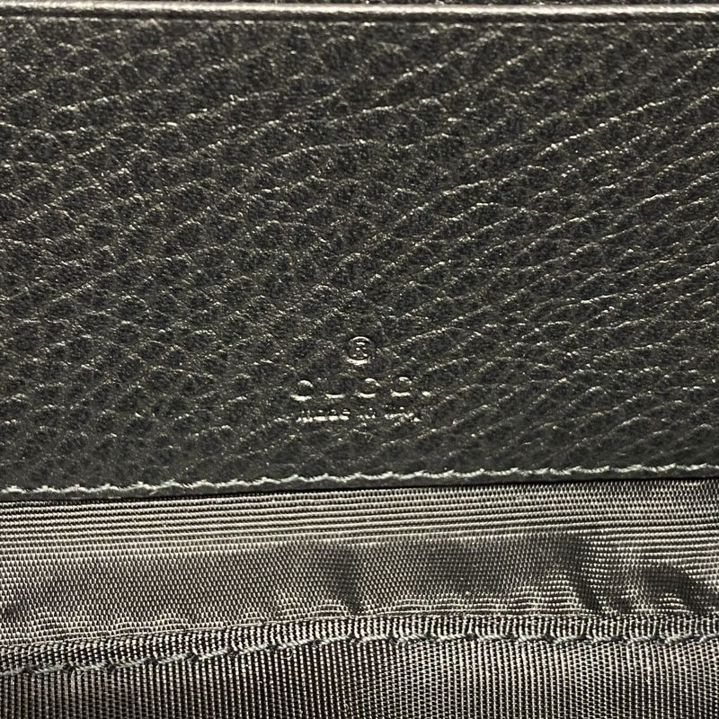 Gucci Shoulder Bag Ggmarmont 772759 Leather Black Gold Hardware Women's