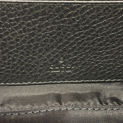 Gucci Shoulder Bag Ggmarmont 772759 Leather Black Gold Hardware Women's