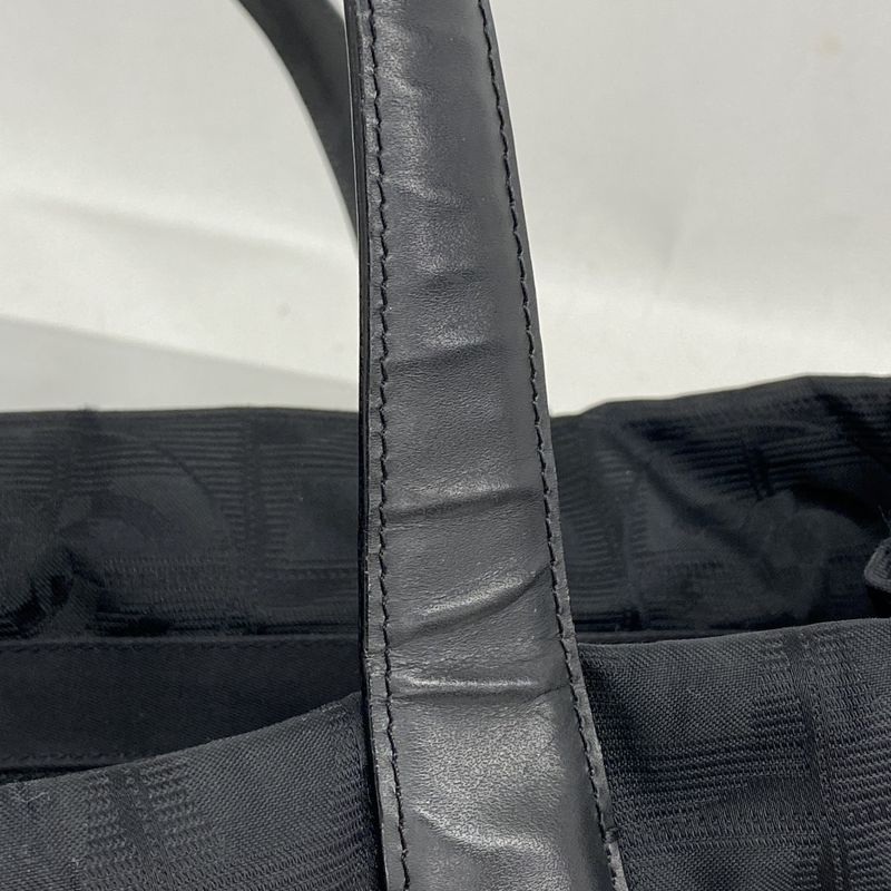 Chanel Tote Bag New Travel Nylon Black Gold Hardware Women's