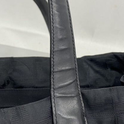 Chanel Tote Bag New Travel Nylon Black Gold Hardware Women's
