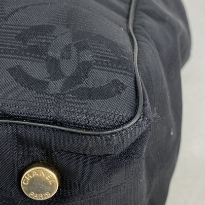 Chanel Tote Bag New Travel Nylon Black Gold Hardware Women's